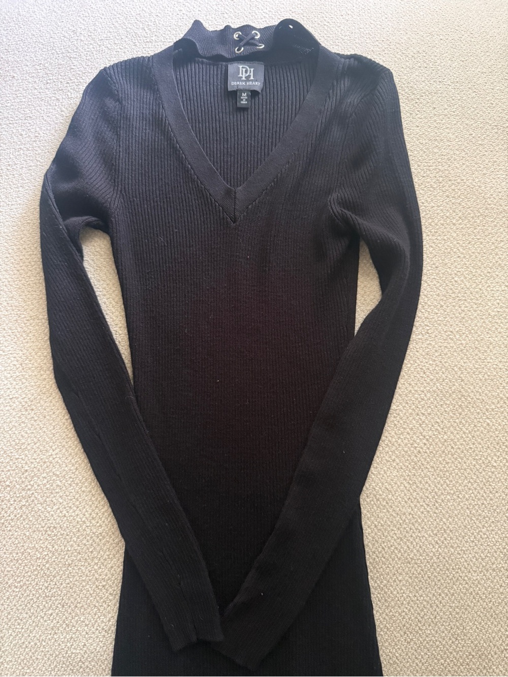 Derek Heart Black Ribbed Bodycon Dress